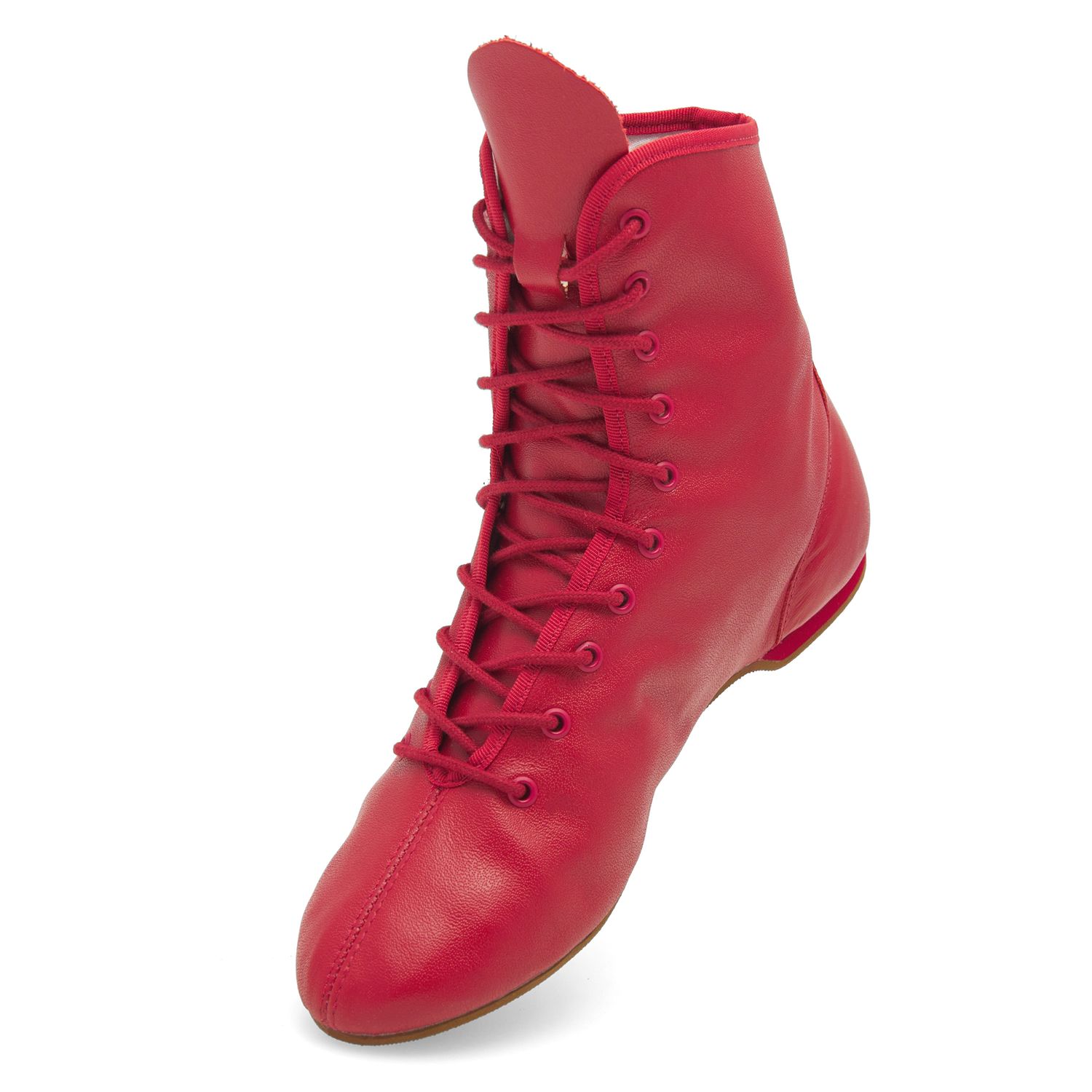Roter Gardestiefel, hoch, durchgehende Gummisohle