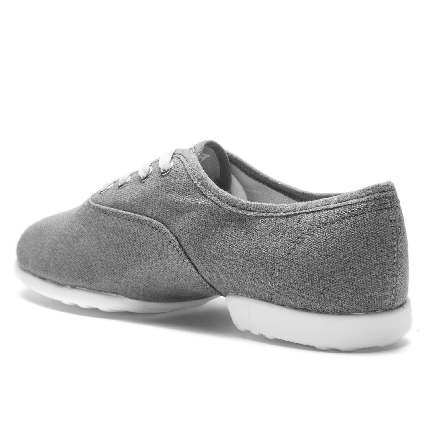 Bee Tanzsneaker vegan aus Leinen mit geteilter Kunststoffsohle grau