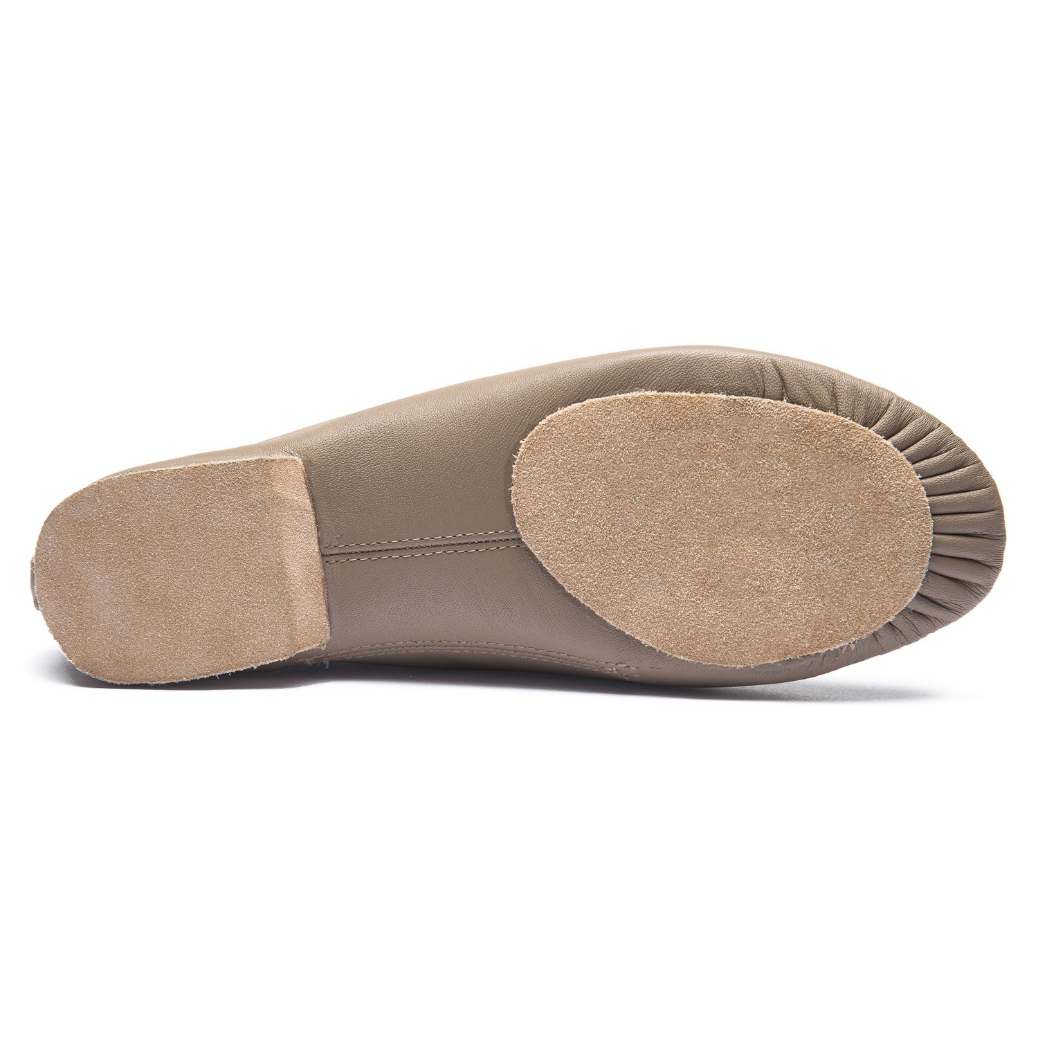 Jazzschuhe Basic I aus Leder mit geteilter Chromledersohle tan