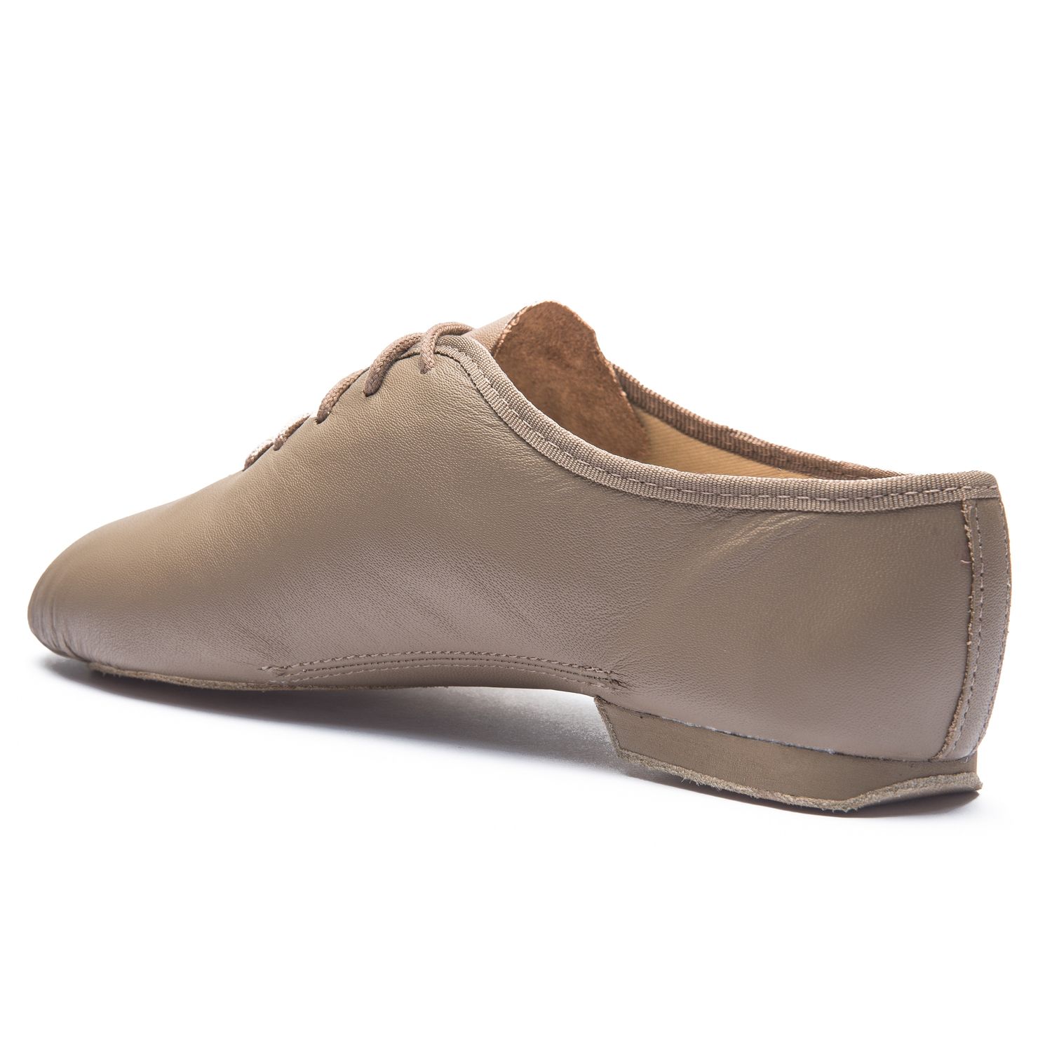 Jazzschuhe Basic I aus Leder mit geteilter Chromledersohle tan