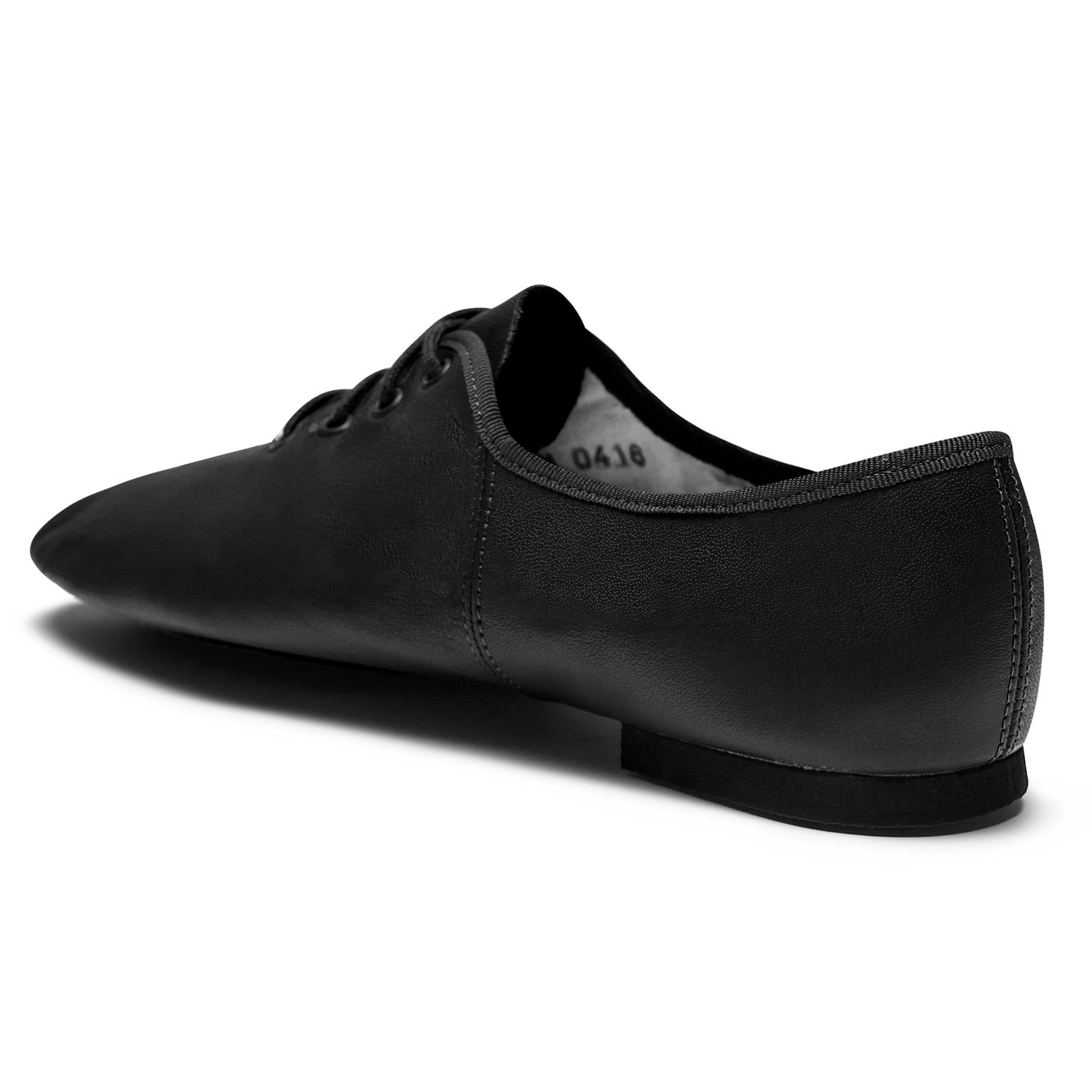 Jazzschuhe aus Leder mit geteilter Gummisohle JZE09 Jazzschuhe aus Leder mit geteilter Gummisohle Schwarz