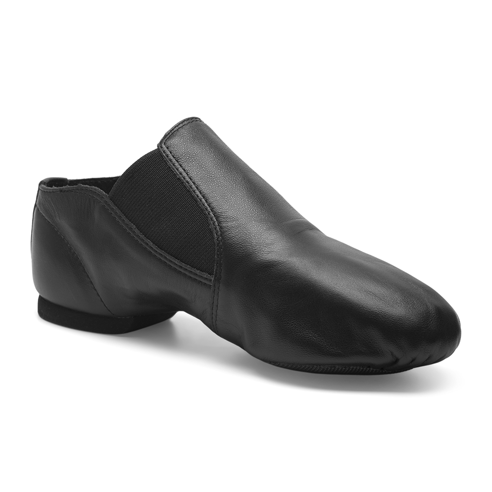 Jazzschuhe aus Leder und Gummieinsatz mit geteilter Gummisohle 1215