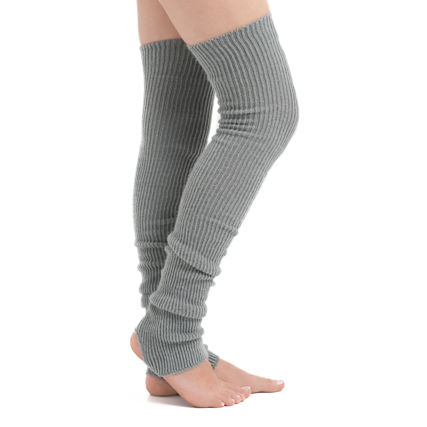 Stulpen mit Fersenloch Länge ca. 90 cm 2657 Stulpen mit Fersenloch Länge ca. 90 cm grau