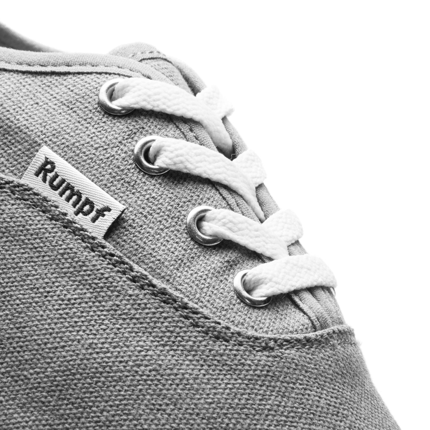 Bee Tanzsneaker vegan aus Leinen mit geteilter Kunststoffsohle grau