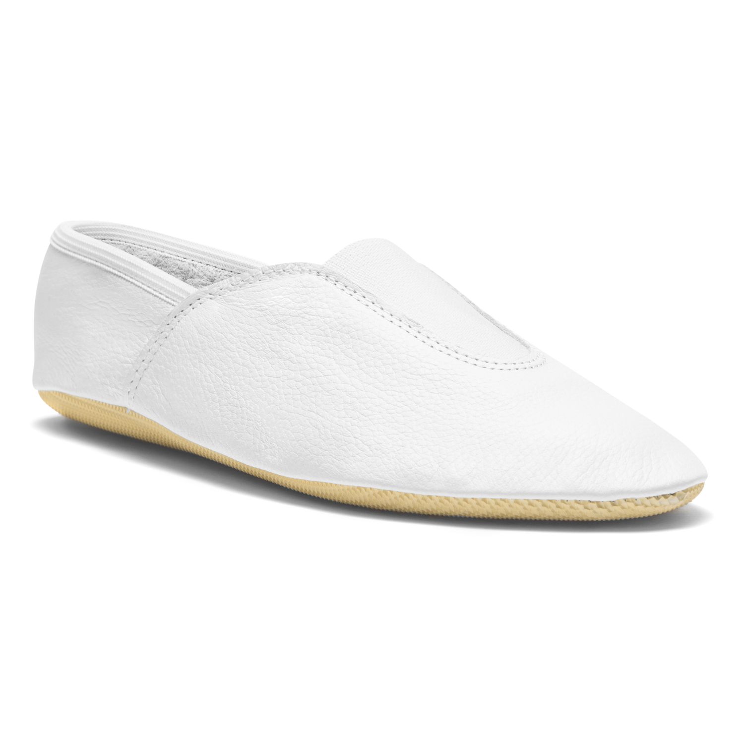 Gymnastikschläppchen aus Leder mit rutschfester Sohle 1040