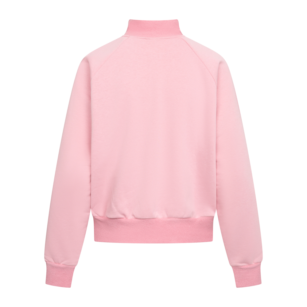 Damen Sweatshirt mit Half-Zip Pink
