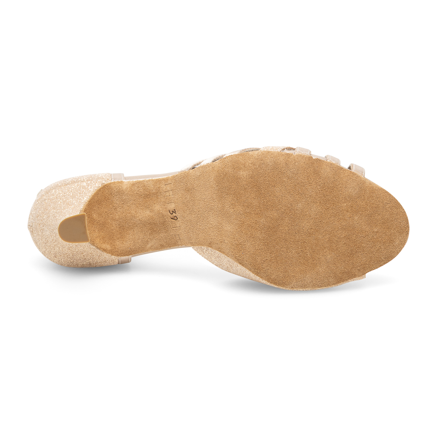 glänzende Tanzschuhe Beige