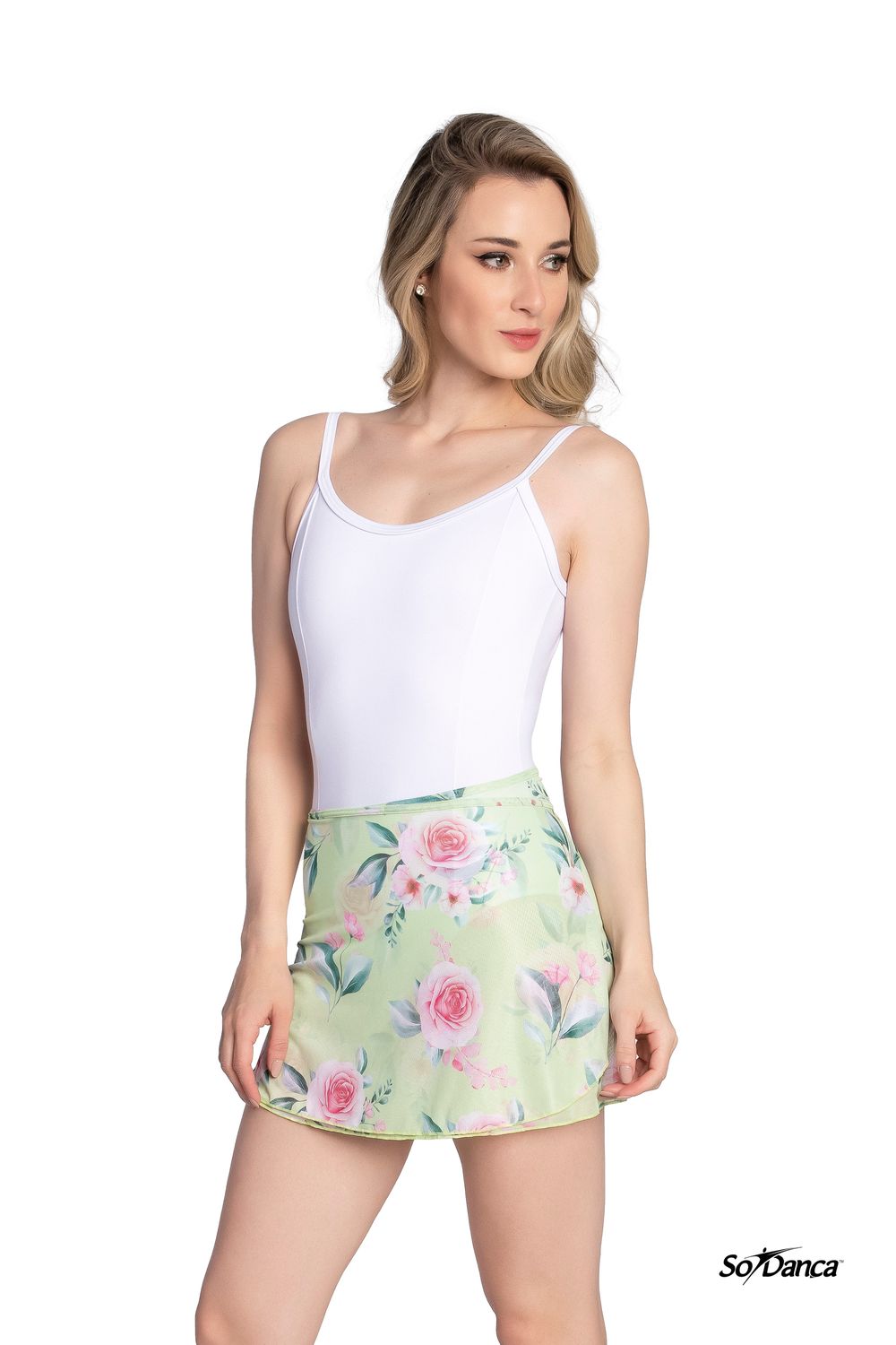 Damen Wickelrock Blumenmuster E2218-RD Damen Wickelrock