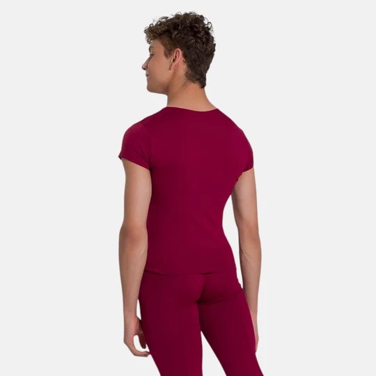 Herren T-Shirt mit Rundhalsausschnitt Burgundy 