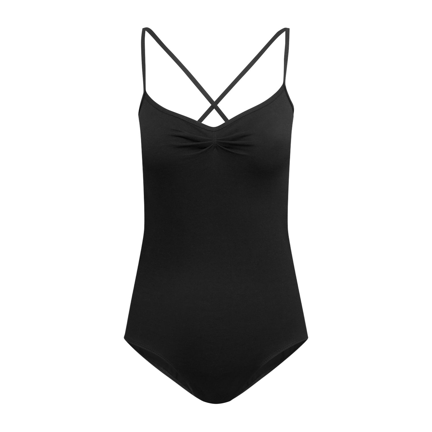 Ballett Trikot mit gekreuzte Spaghettiträger R3112  Trikot mit gekreuzte Spaghettiträger Schwarz