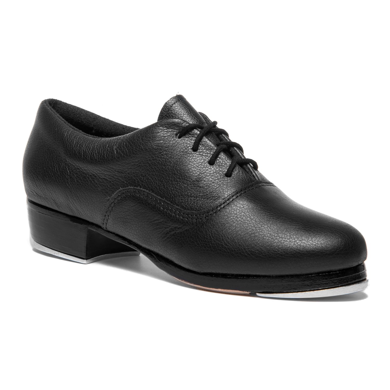 Steppschuhe mit Stepplatten und Holzabsatz Schwarz
