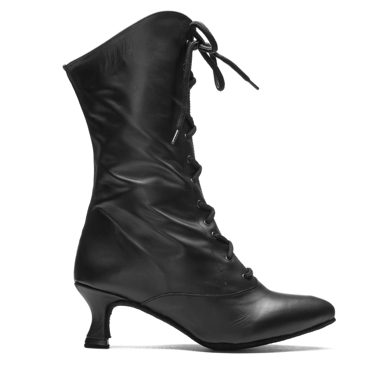 CanCan Stiefel aus Leder mit Chromledersohle schwarz