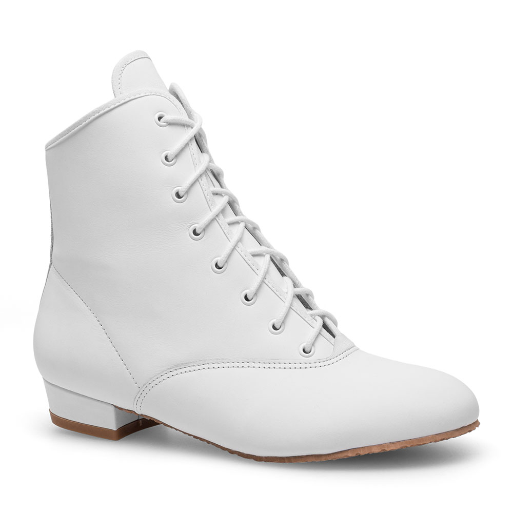 Traditions Gardestiefel Leder mit Gummisohle Weiß