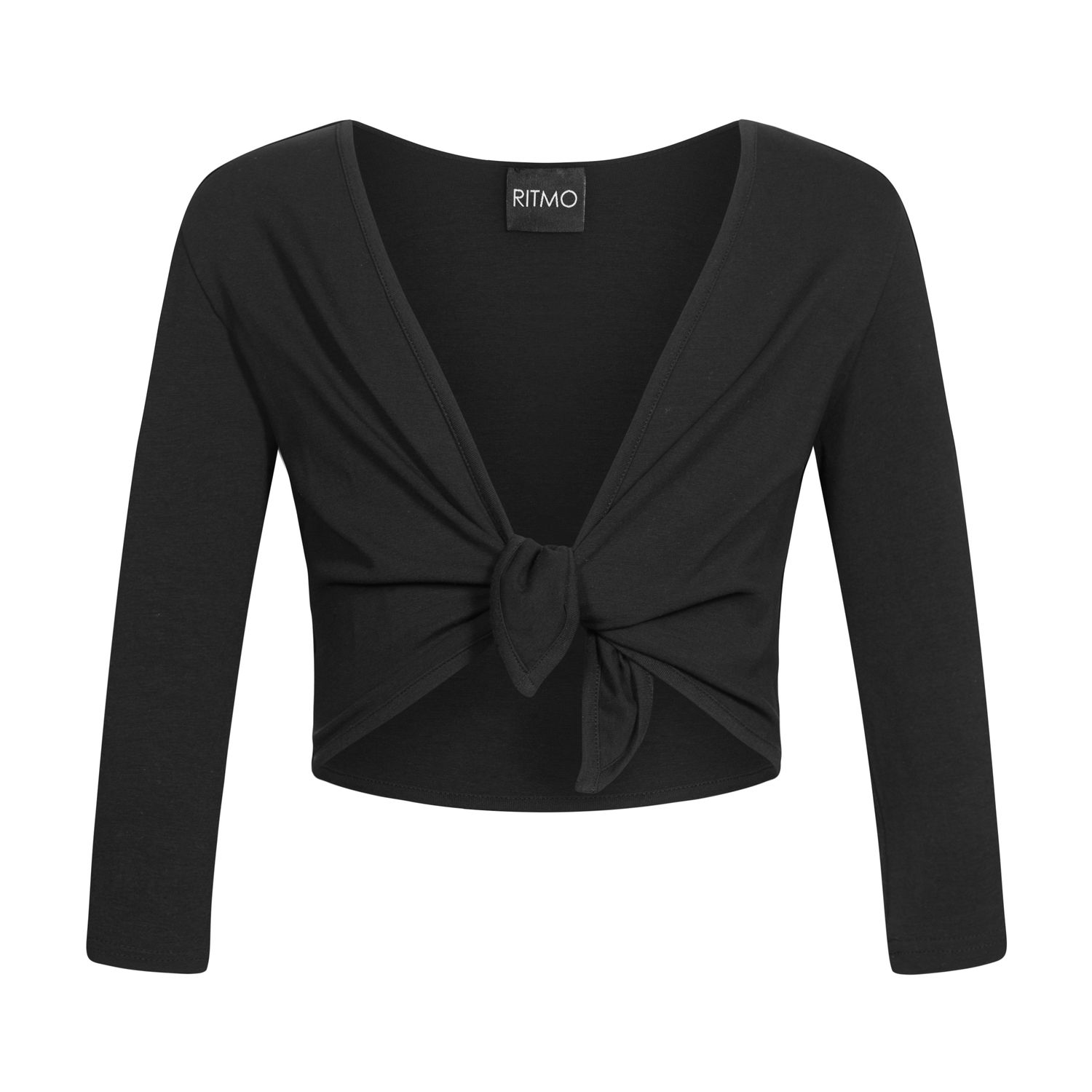 Damen und Kinder Wickeljacke schwarz