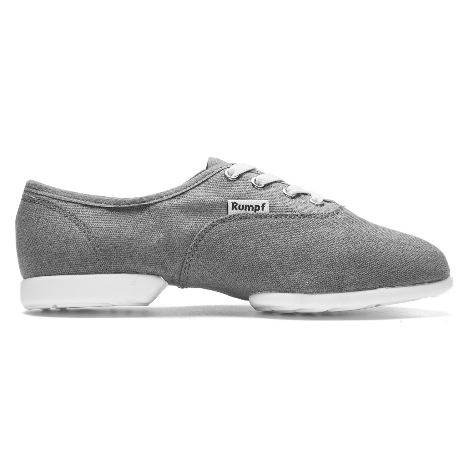 Bee Tanzsneaker vegan aus Leinen mit geteilter Kunststoffsohle grau